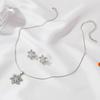 New Set Of Jewellery Temperament Simple Full Diamond Snowflake Necklace Snowflake Earrings Valentine's Day Gift 2025