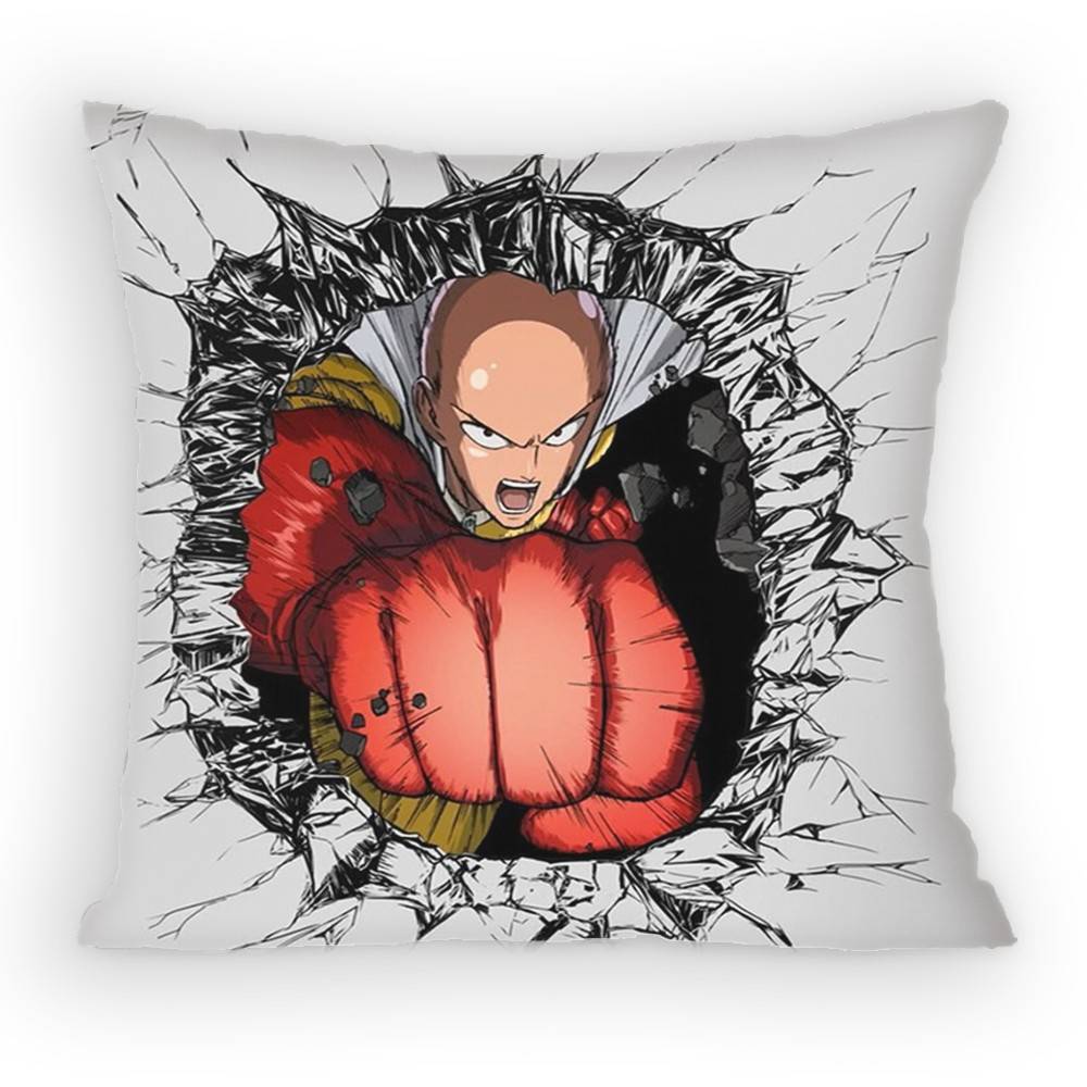One PPunch SSaitama MMan Pillow Case Sofa Living Room for Bedroom Car Headboard Backrest Cushion Square Cushion Nap Time