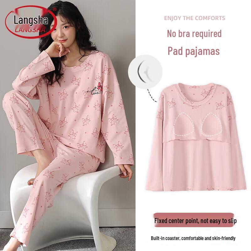 Women s Long-Sleeve Cotton Loungewear Set XXL