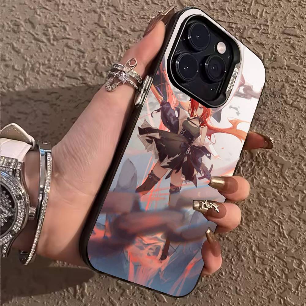 

A-Arknights Endfield Laevatain Surtr Чехол для телефона для iPhone 17,16,15,14,13,12,11,Pro,X,XS,Max,Plus Мягкий Черный Чехол iPhoneXSMAX
