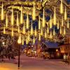 Solar Garland Lamp 30/50cm Festoon LED Fairy Meteor Shower Light String Summer Christmas Wedding Party Decoration Garden Outdoor