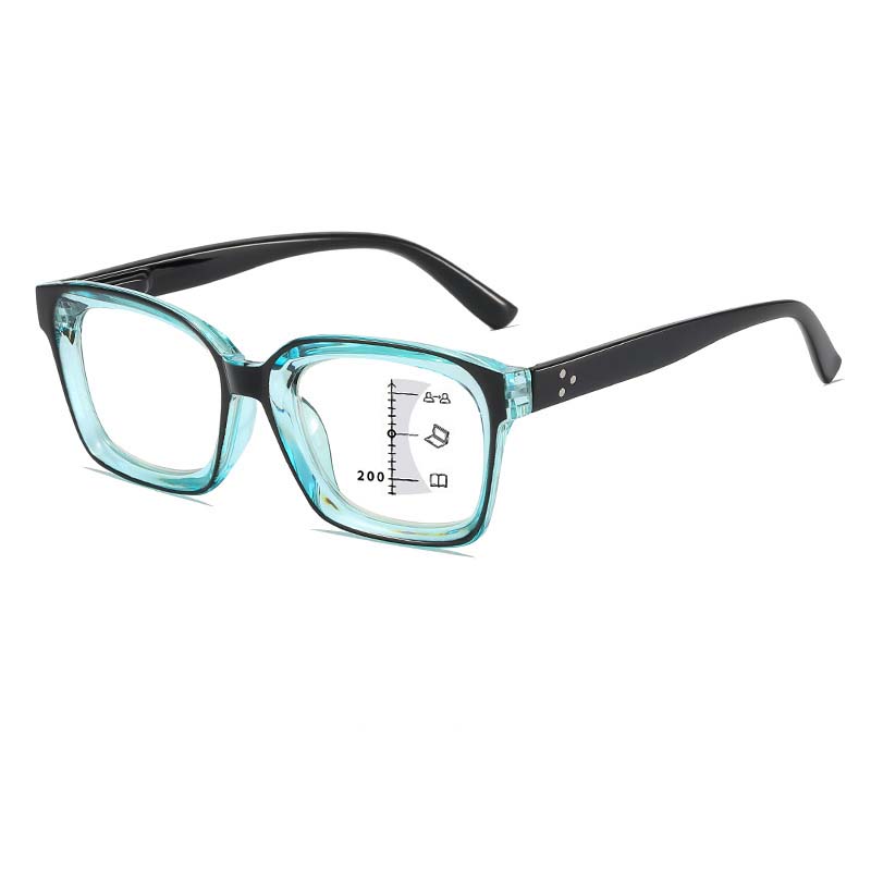 Unisex Retro Large Frame Reading Glasses Anti Blue Light HD Spring Leg Presbyopia Glasses Up To +4 0