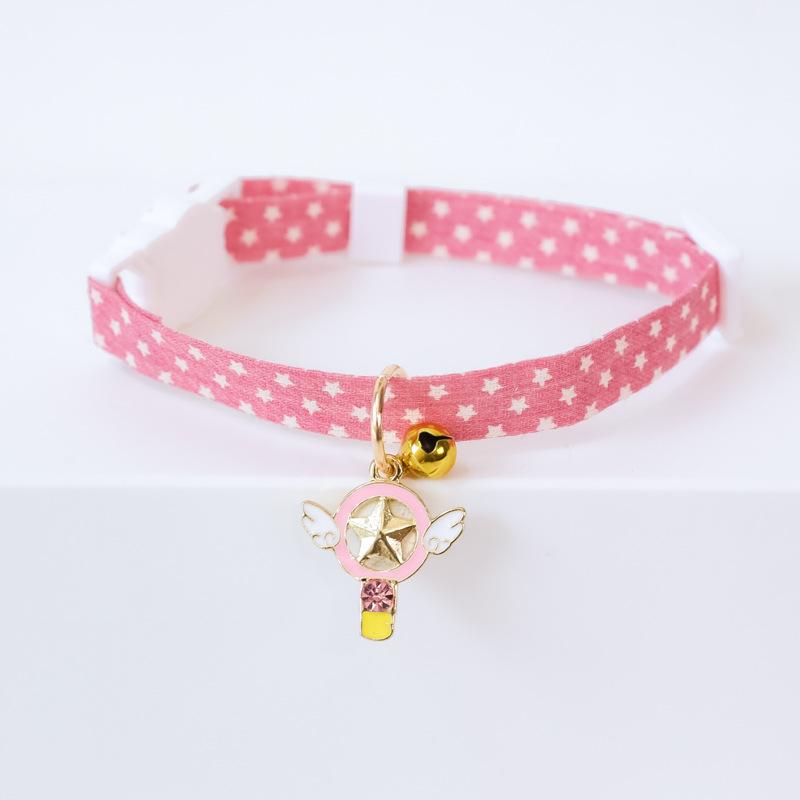 Ins fresh style Cat Collar Safety Breakaway Small Dog Tie Adjustable Necklace Strap for Puppy Kittens pet cats neck with bell