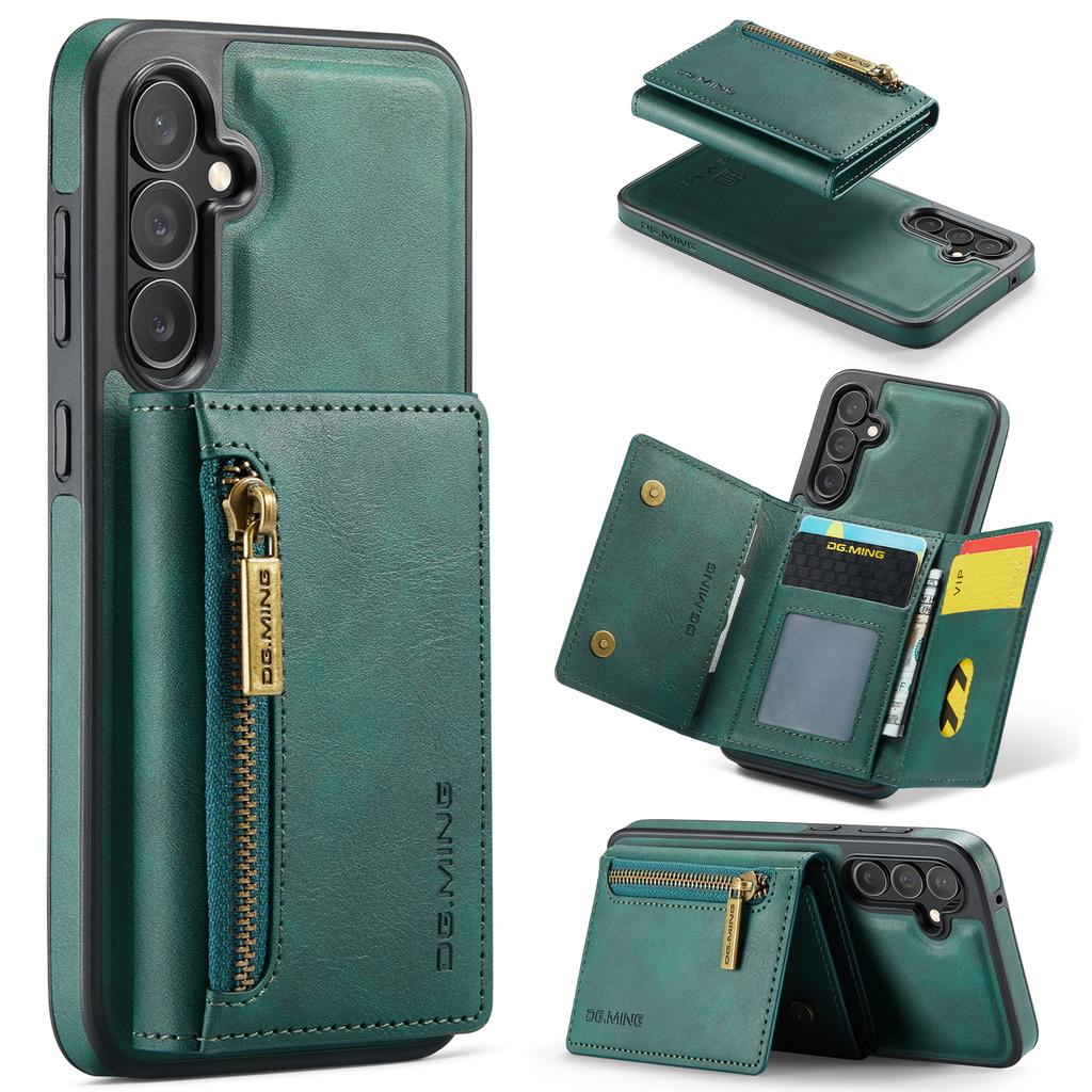 DG.MING M5 Series For Samsung Galaxy S24 FE Case Detachable Magnetic Leather Phone Cover with Card Slots