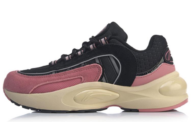 Li Ning V8 Амортизирующие Низкие Беговые Кроссовки Женские Черно-Розовые ARHP286-1 38