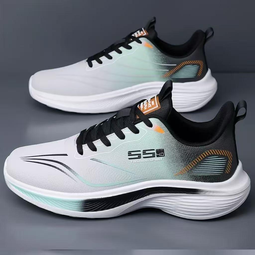 Breathable Leather Shock-Absorbing Lightweight Running Shoes for Couples – Non-Slip Casual Sports Sneakers for Men and Women