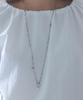 Pearly More Gray Crystal Chain Long Necklace_Pm25N011Hs