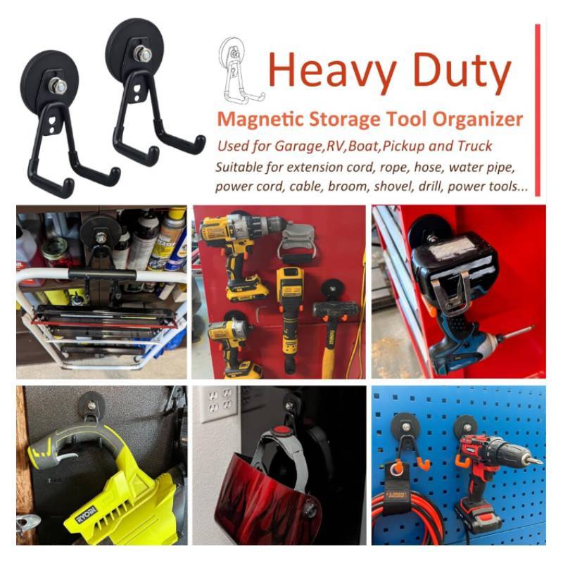 Magnetic Heavy Duty Hook With Rubber Coating For Home Office Storage