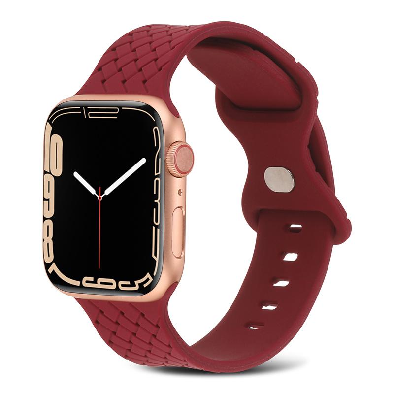 Silicone Braided Strap For Apple Watch Band 49mm 44mm 45mm 42mm iWatch 40mm 38mm 41mm Correa Watchband Bracelet Apple Watch Serie 7 3 5 6 Se 2