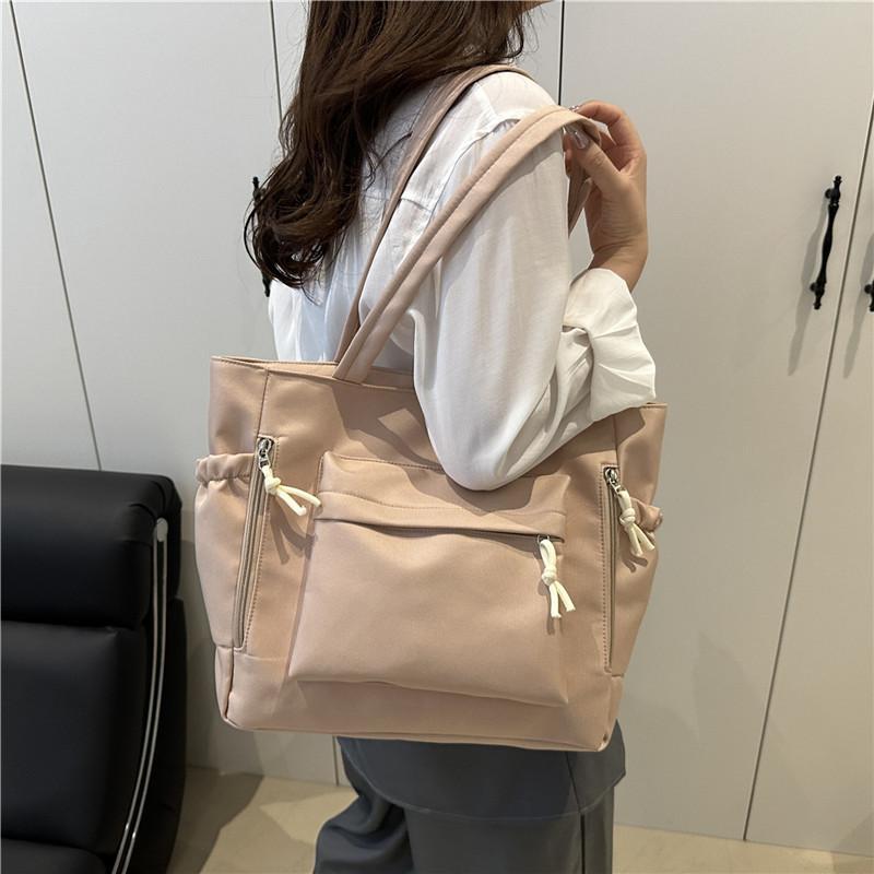 Canvas Bag For Women, Large Capacity, Versatile, Casual Shoulder Bag, Nylon Bag, Class Commuting Tote Bag