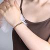 Golden Plated Stainless Steel Tennis Bracelet for Women, Colorful Cubic Zirconia 0.6cm Wide Elegant Jewelry for Mom Wife