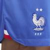 Nike FFF France National Team Soccer Shorts Logo Print Elastic Waist Straight Leg Mid Rise Casual Shorts Men shorts Blue DN0730-480
