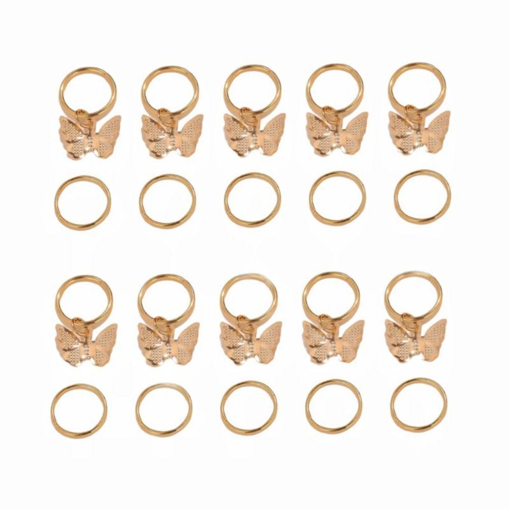 Dirty Braid Hair Ring Accessory Dreadlock Hair Clip  Hair Braiding Metal Cuffs Decoration
