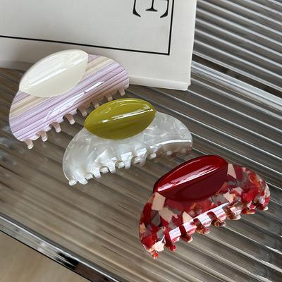 10cm Acetate Large Hair Claws for Girls and Women Multicolors Hair Clips Floral Hair Accessories Big Hair Crabs Updo Hair