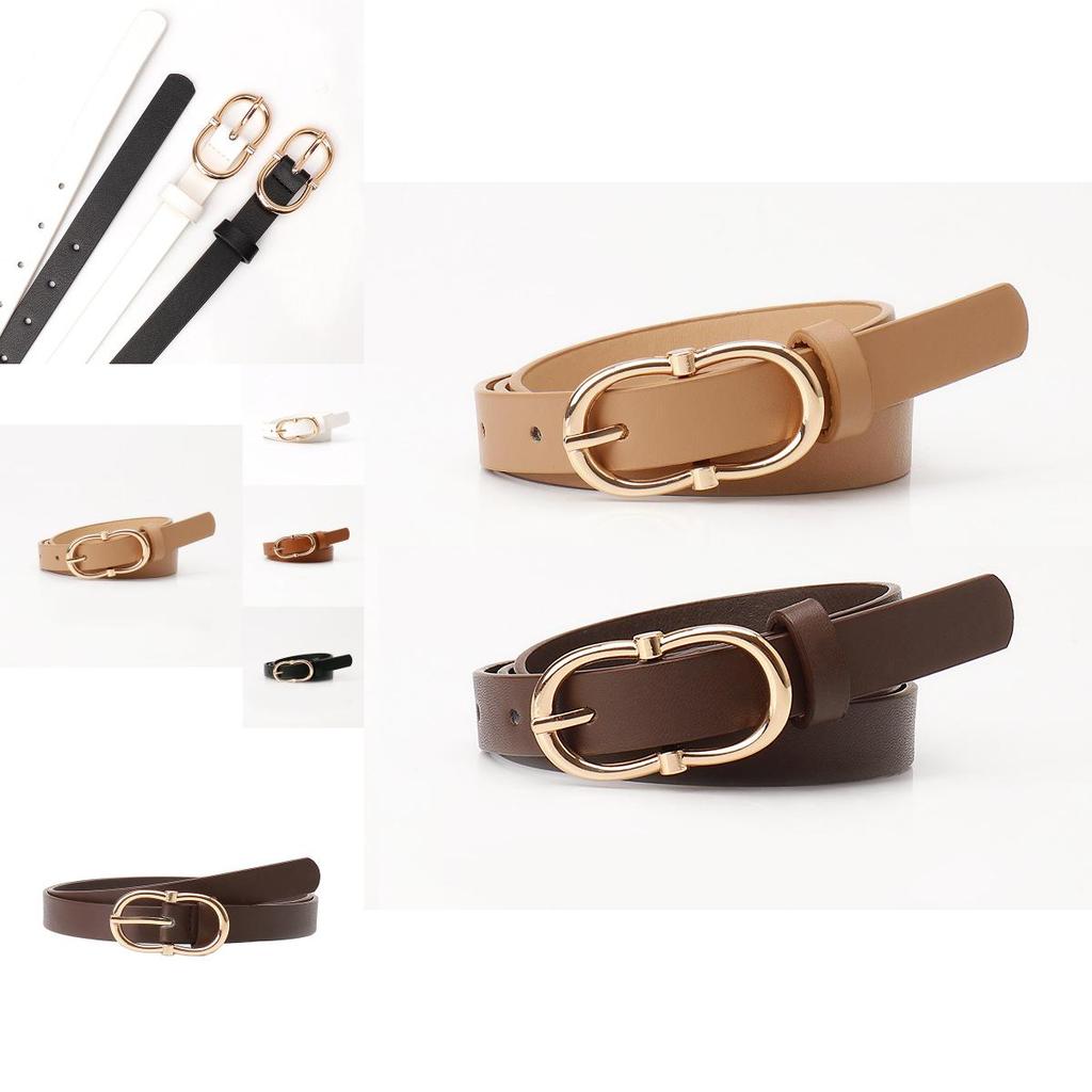 Elegant Womens Slim Faux Leather Waist Belt With Alloy Closure For Daily Commuting