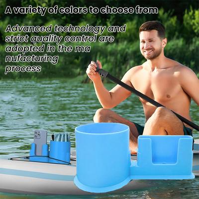 Creatieve Multifunctionele Paddle Board Bekerhouder 2-in-1 Touwbinding Kajak Drankhouder PVC Anti-Omval Paddle Telefoonhouder Kajak