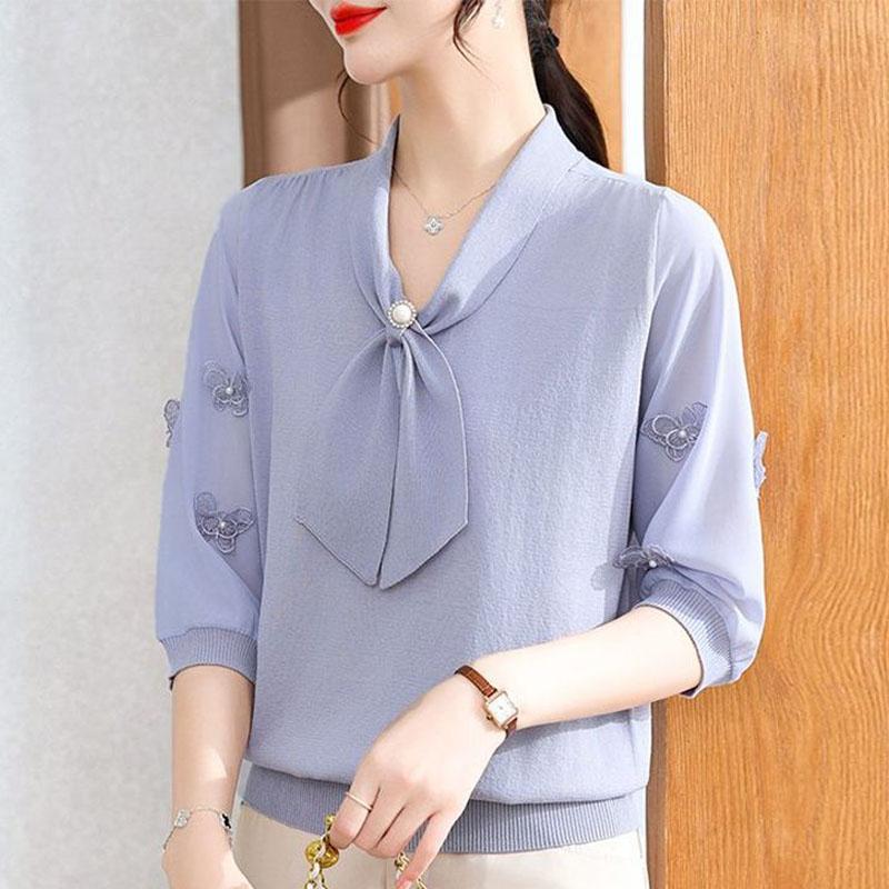 Nová podzimní móda Šálový límec na popruhy Capri rukávy Módní Všestranný Zeštíhlující a Zahraniční styl Omlazující Pletený top pro maminku