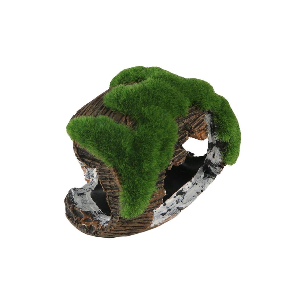 Simulated Artificial Antique Barrels Creative Reptile Hiding Cave Crafts Moss Broken Bucket  Home