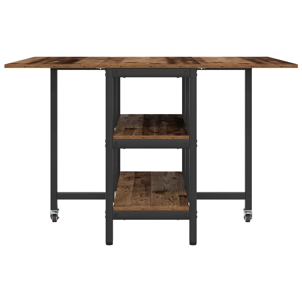 Dining Table 122 x 80 x 76.5 cm Particleboard Reclaimed Wood Look Rectangular
