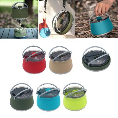 Tragbarer Silikon-Klappkessel Camping-Teekessel Kaffeekanne Faltbarer Mini-Kochkessel Wanderbedarf