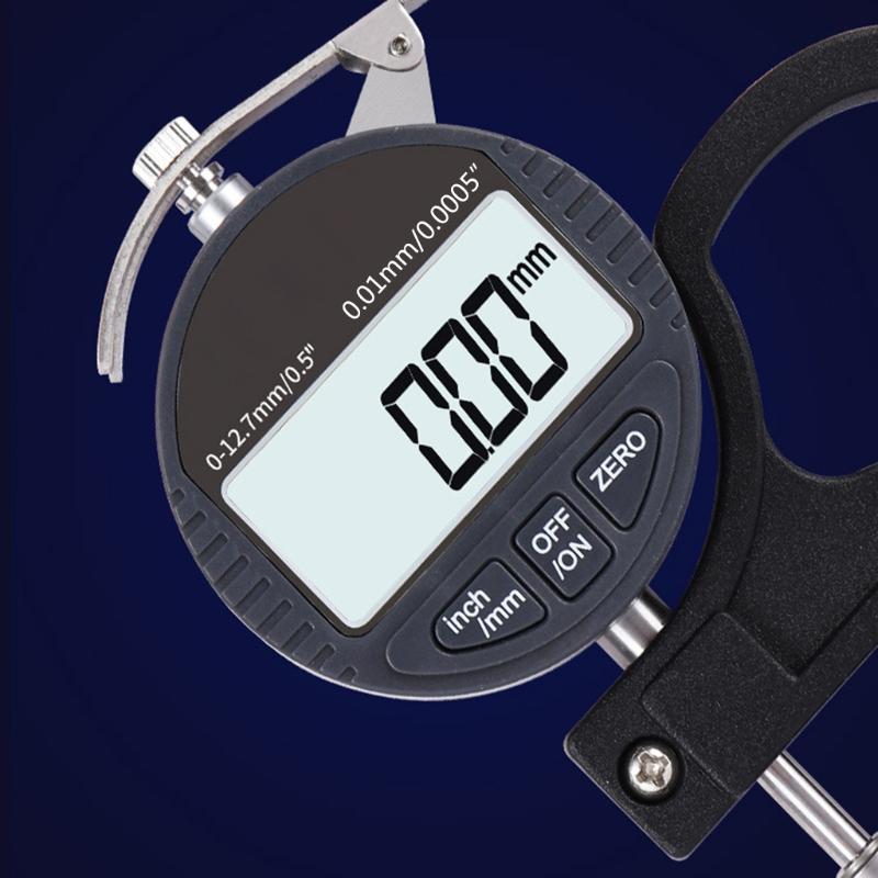 Electronic Digital Dial Thickness Gauge 0.5 inch 0.0005" Resolution Measuring Tool for w/ LCD Display
