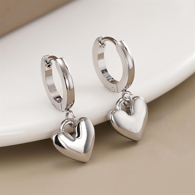 Xiaomi Huitan Romantic Heart Stainless Steel Drop Earrings for Women Wedding Fashion Engagement Accessories Lady Hypoallergenic Jewelry