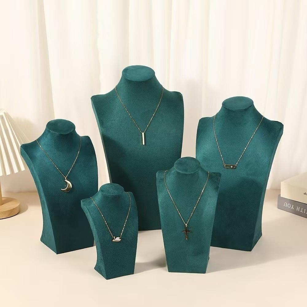 Human Shape Jewelry Show Rack Velvet Cloth Mannequin Bust Counter Display Prop Jewelry Show