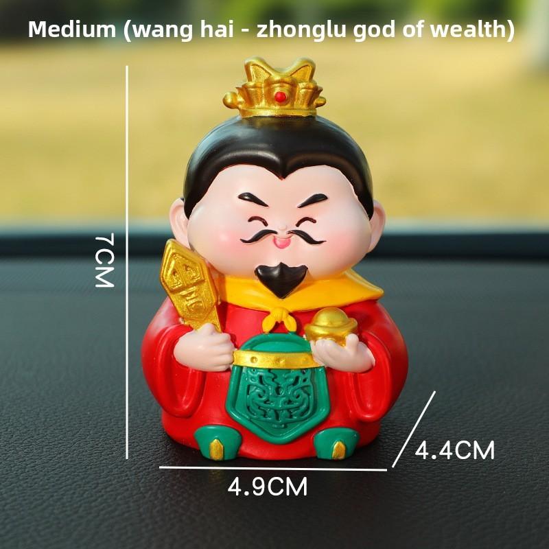 Traditionelle Fünf Gott des Reichtums Auto Dekoration Harz Kleine Figur Haus Büro Ornament