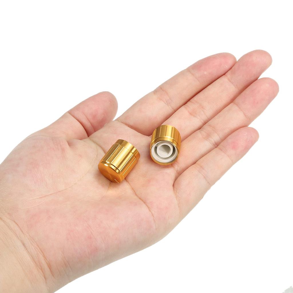 Uxcell Potentiometer Control Guitar 6mm for Electric Power 180 Aluminum Plastic 5pcs Knob, ABS, Knob, D-Type Shaft, Guitar, Amplifier, Stereo, Bass,