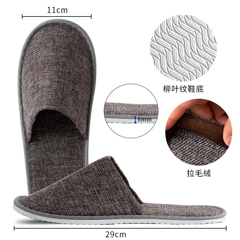 Pantoufles jetables pour hôtels, étal de pantoufles pour invités à domicile, pantoufles d'accueil épaisses antidérapantes