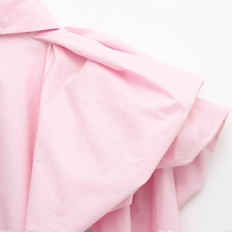 Za Autumn New Arrivals Women's Clothing Zr European and American Style Fashionable Shoulder Puff Design Poplin Shirt 2510259