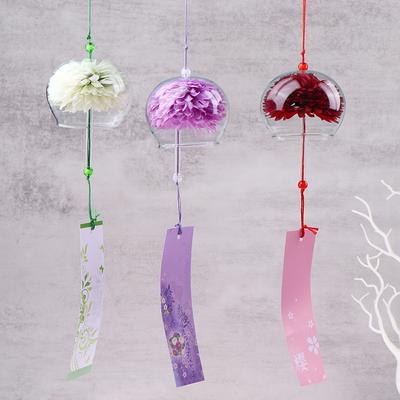 New 1PCS Wind Bell Japan Wind Chimes Handmade Glass Kitchen Office Decor Japanese Room Decor For Home Decoration Party