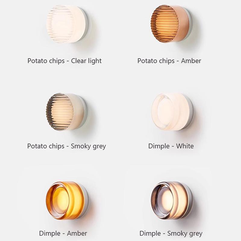 Modern LED Wall Lamp Living Room Amber Jelly Decor Wall Sconces Corridor Study Dining Room Home Decoration Smokey Grey Fixture