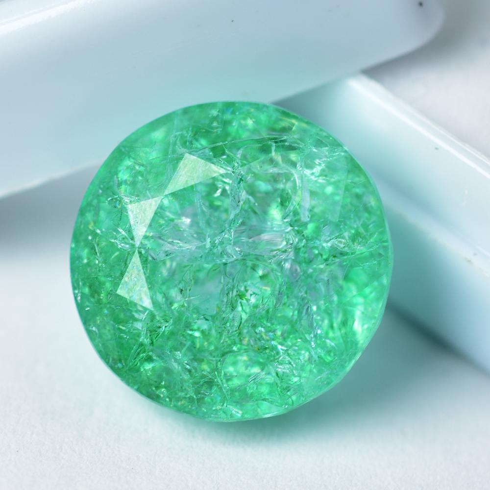 Natural Emerald Loose Gemstone Colombian Gren 16.50 ct Round Cut Quality for Jewelry Making Projects