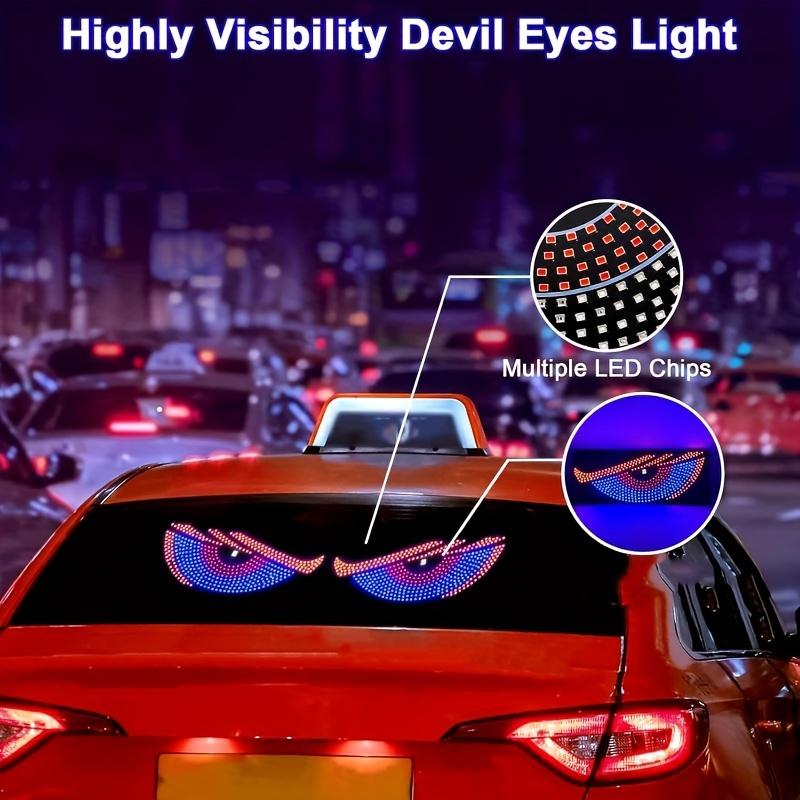 Kit auto cu două piese USB Dynamic Demon Eye, potrivit pentru SUV-uri și camioane, lumini LED pentru mașini cu expresie cool