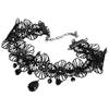 Vintage Gothic Lace Choker For Women Black Pendant Charm Choker Necklace