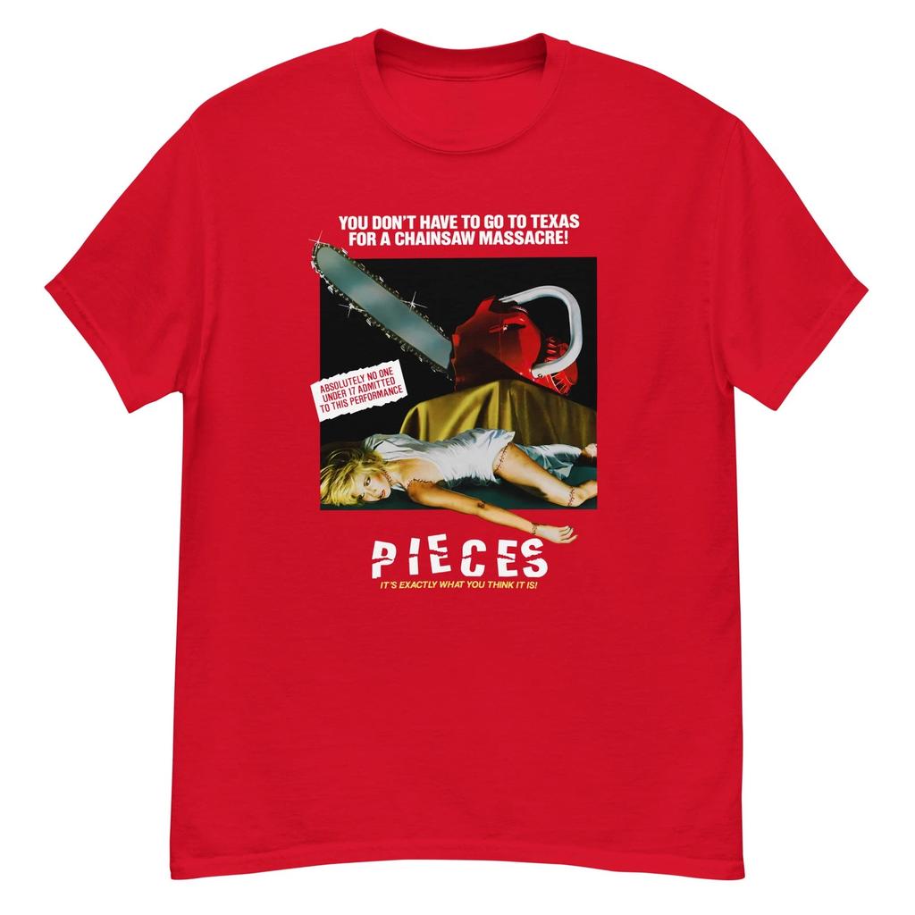 Pieces cult slasher film fan art t-shirt