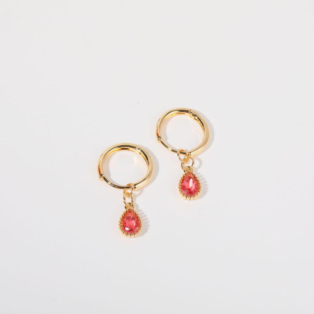 Elegant Zodiac Stone Water Drop Dangle Earrings for Women