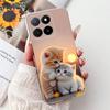 Phone Case For Honor X5b Plus X6b X7b X8b X9b 5G Elegant Flower Cat Painted Soft Silicone TPU Cases
