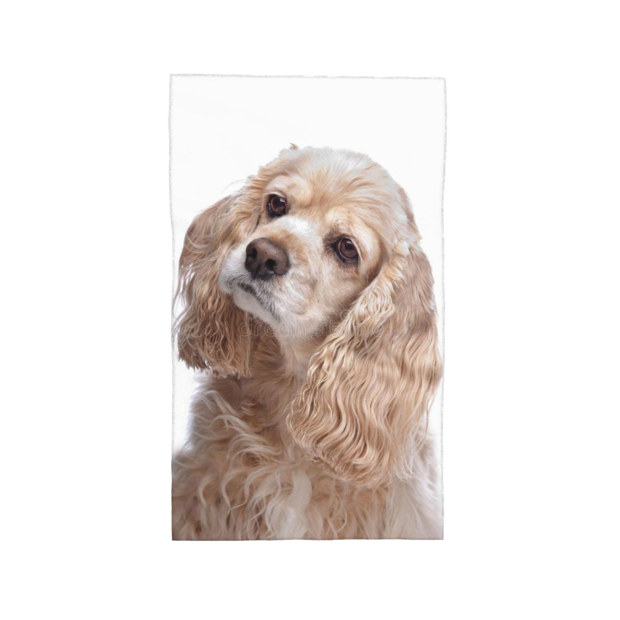 

American Cocker Spaniel Dog Animal Soft Face Towel Quick Dry Pool Bath Cotton Towels Absorbent Quick W30*H60(CM)