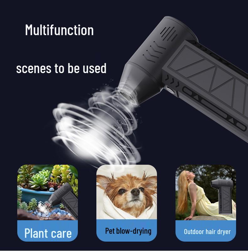 ZY7400 High-Speed Brushless Mini Portable Fan & Handheld Wireless Hair Dryer
