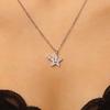 Smiling Star Moon Necklace Rhinestone Star Pendant Necklace Cute Moon Necklace for Women Daily Wear Dating