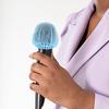 Seiko Disposable Microphone Cover 200 Pieces Non-Woven Fabric Wind Screen Microphone Protection Cover Blue Karaoke Meetings Speech Events Business Use