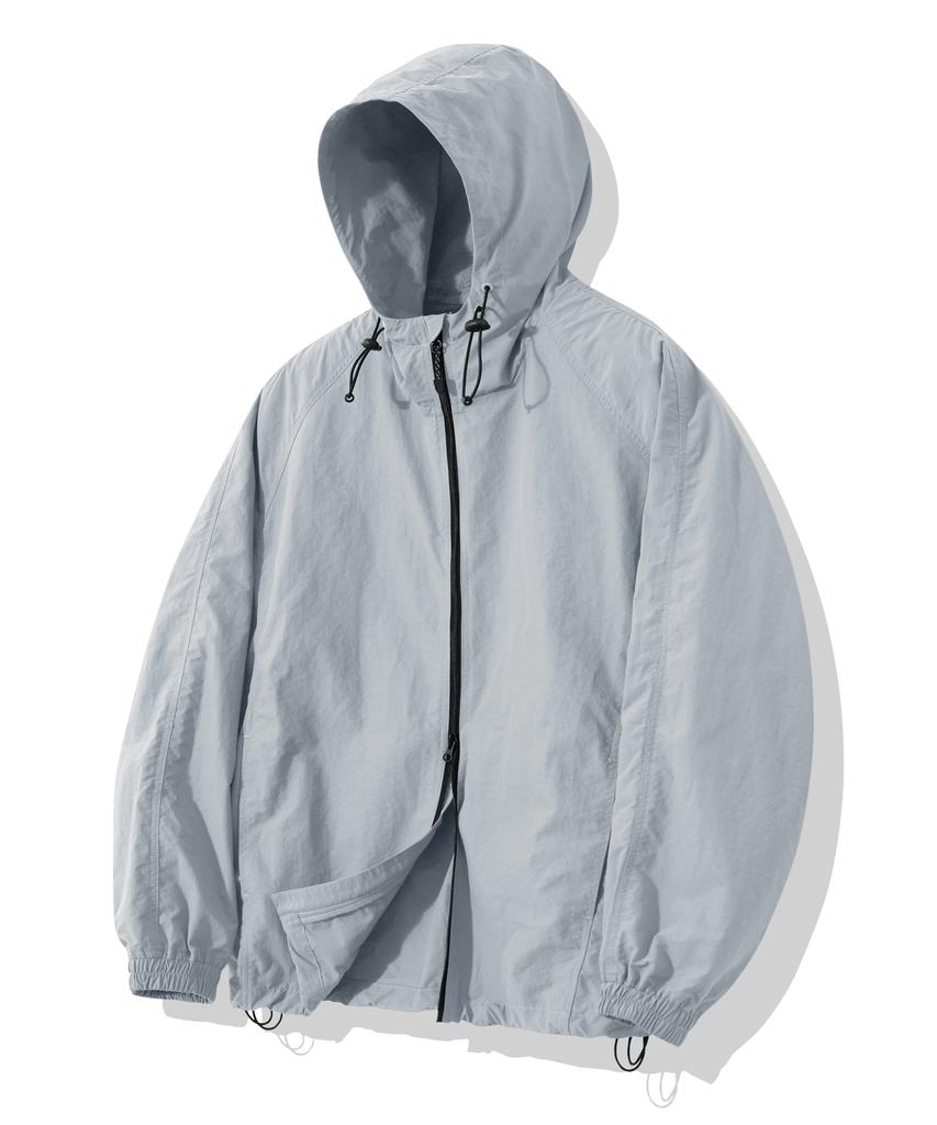 Moderment Two-Way Oversized Windbreaker Jacket_Cool Grey