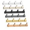 Zinc Alloy Multi-Hook Wall-Mounted Coat and Towel Rack for Kitchen and Bathroom