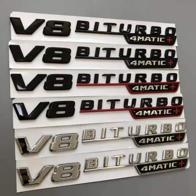 RSU1 2 Peças 3D ABS Emblema Lateral de Para-lama de Carro Para Mercedes Benz E63s AMG W213 W212 W205 C63S V8 BITURBO 4MATIC Adesivos de Emblema Acessórios