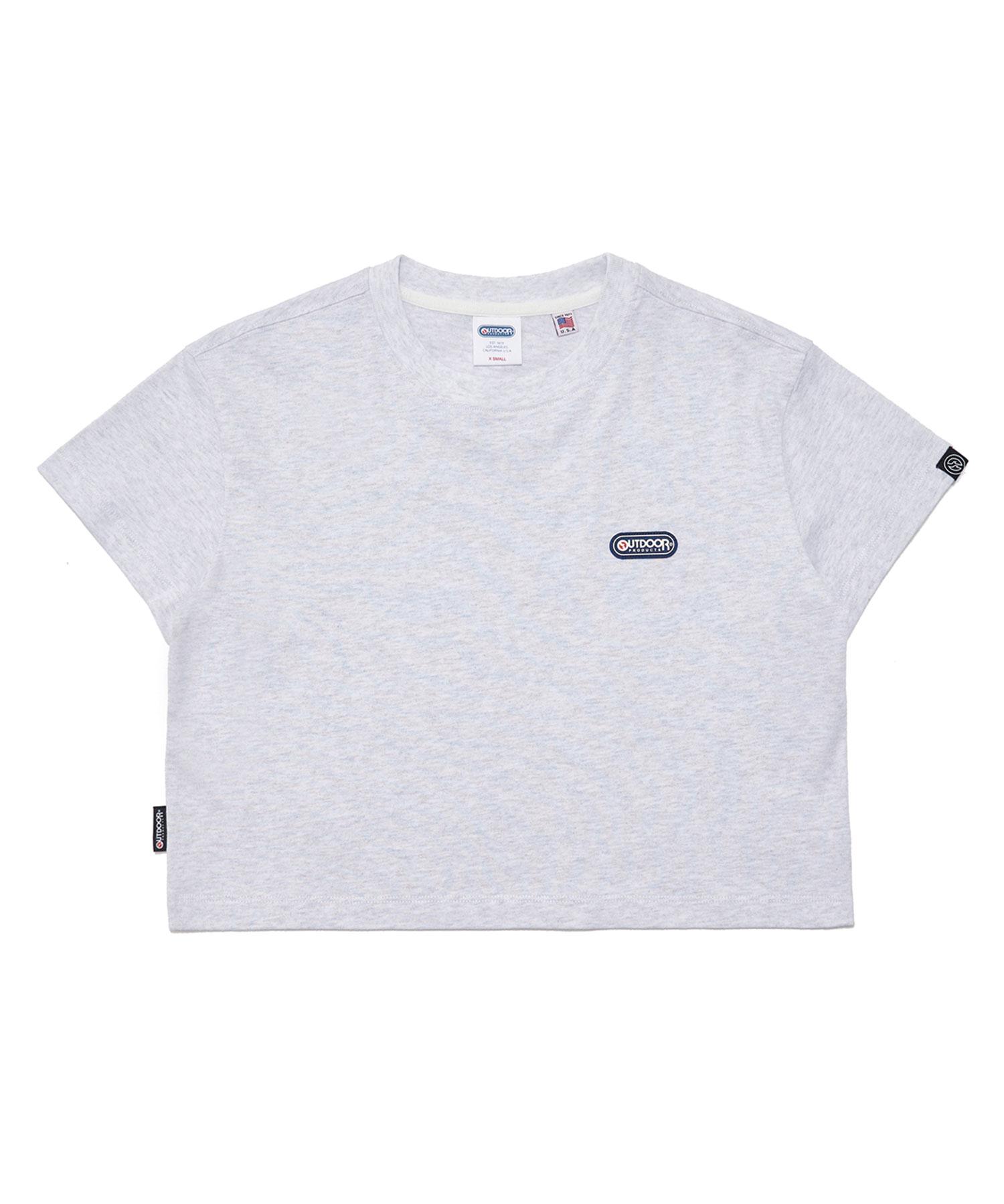 Outdoor Products Women S Back Logo Crop T-Shirt White/Light Gray