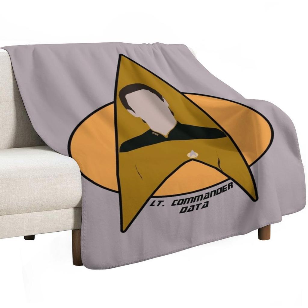 Lt Commander Data Throw Blanket Soft Breathable Blanket for Night Sleeping