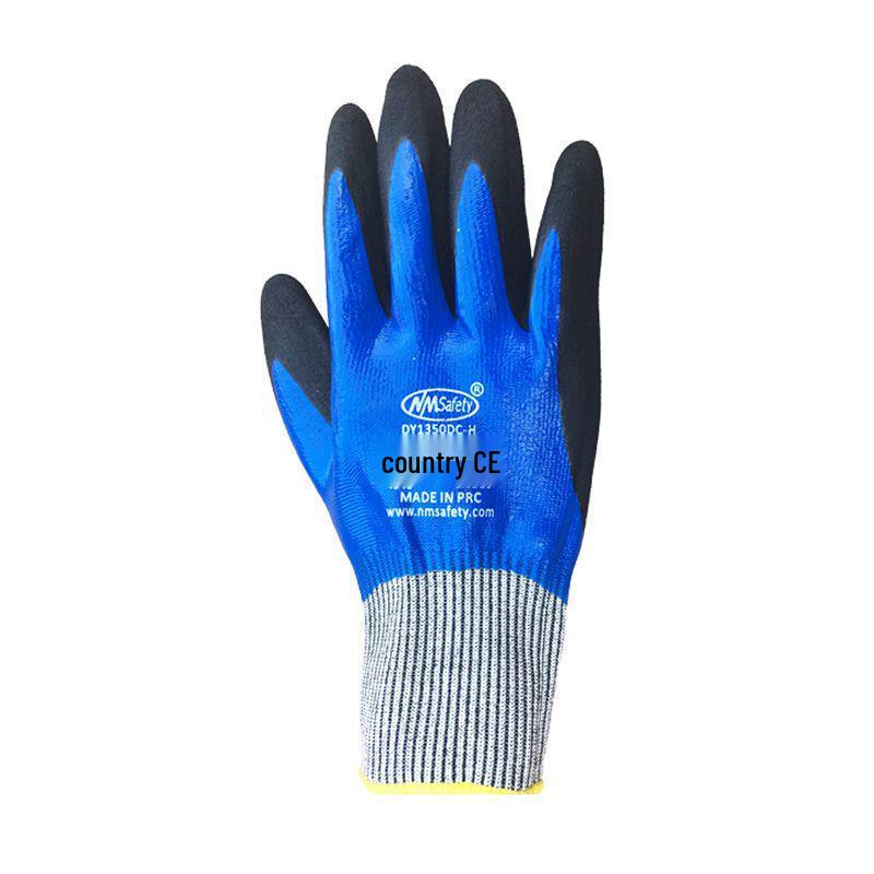 Schnittfeste, rutschfeste, wasserdichte Latexhandschuhe für Arbeit, Bau, Angeln und Gartenarbeit