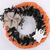 Halloween Holiday Wreath Hanging Ornaments Artificial Wreath for Front Door Farmhouses Garden Yard Halloween Decorations